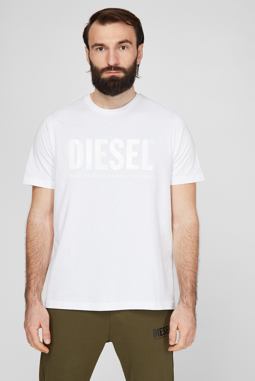 

Мужская белая футболка T-JUST-INLOGO Diesel L A02385 0GRAF