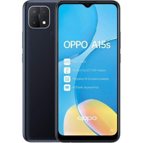 

Смартфон OPPO A15s 4/64 Black