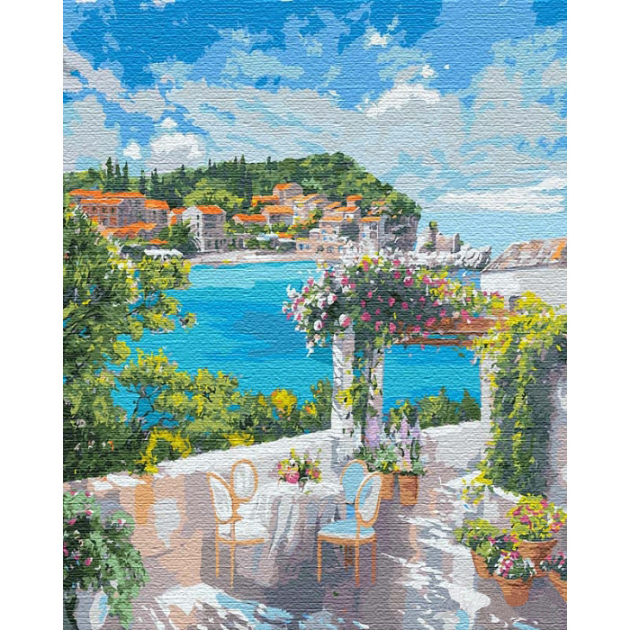 

Картина по номерам "Завтрак у моря (big)" 50*65см Идейка IDK12834