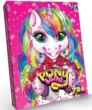 

Игровой набор Креативное творчество "Pony Land 7 в 1" (укр.) - Danko Toys