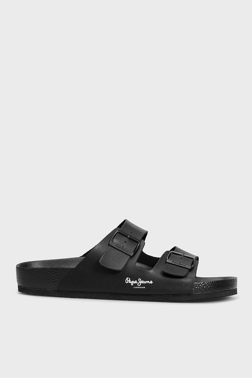 

Мужские черные кожаные слайдеры BIO LIGHT BUCKLES Pepe Jeans 45 PMS90086