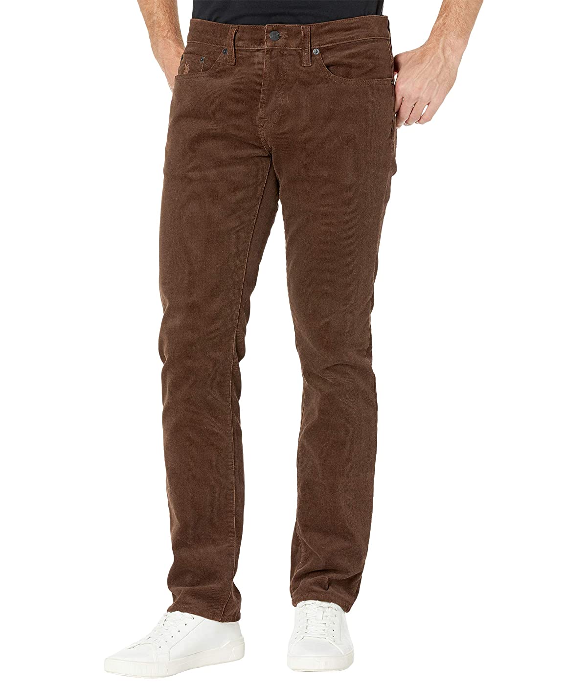 

Брюки U.S. POLO Slim Straight Corduroy Pants Brown Woodland, 38W 32L