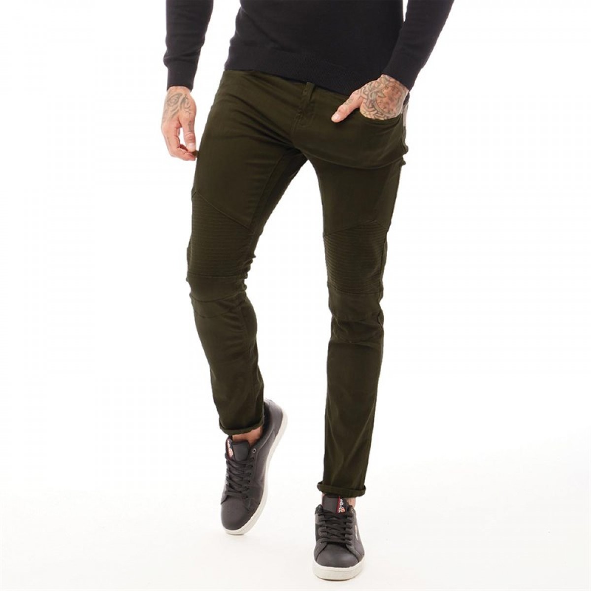 

Брюки 883 Police Moriarty London Biker Slim Stretch s Khaki Khaki, 28W 32L
