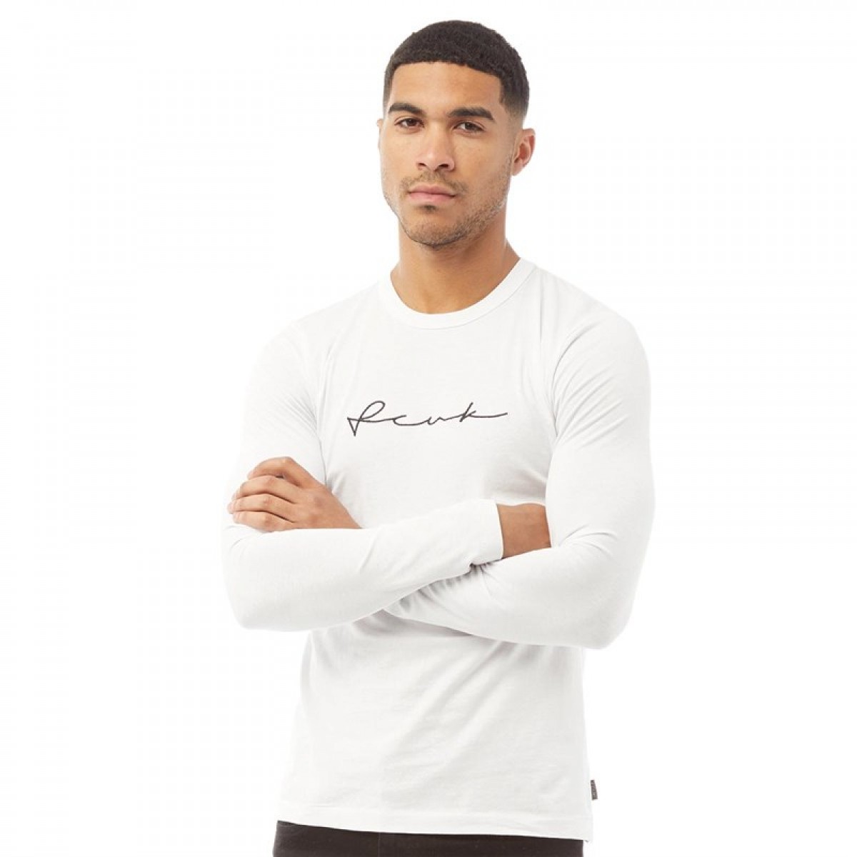 

Лонгслив French Connection FCUK Centre Scribble Top White/Black White, L (48)