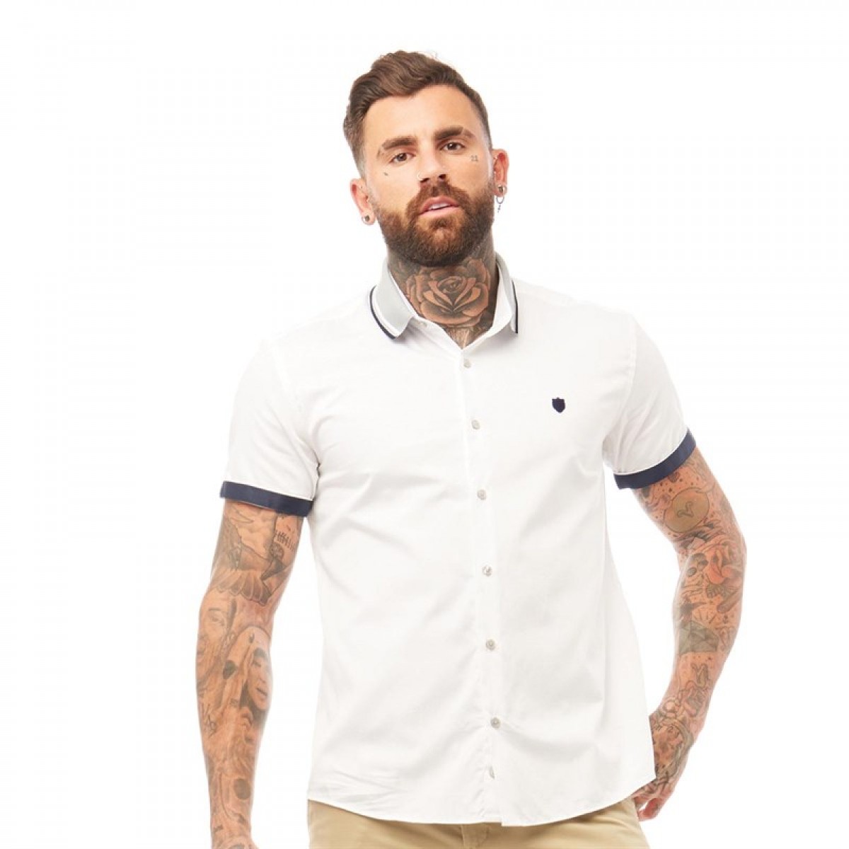 

Рубашка 883 Police Nichol Short Sleeve Shirt White White, S (44)