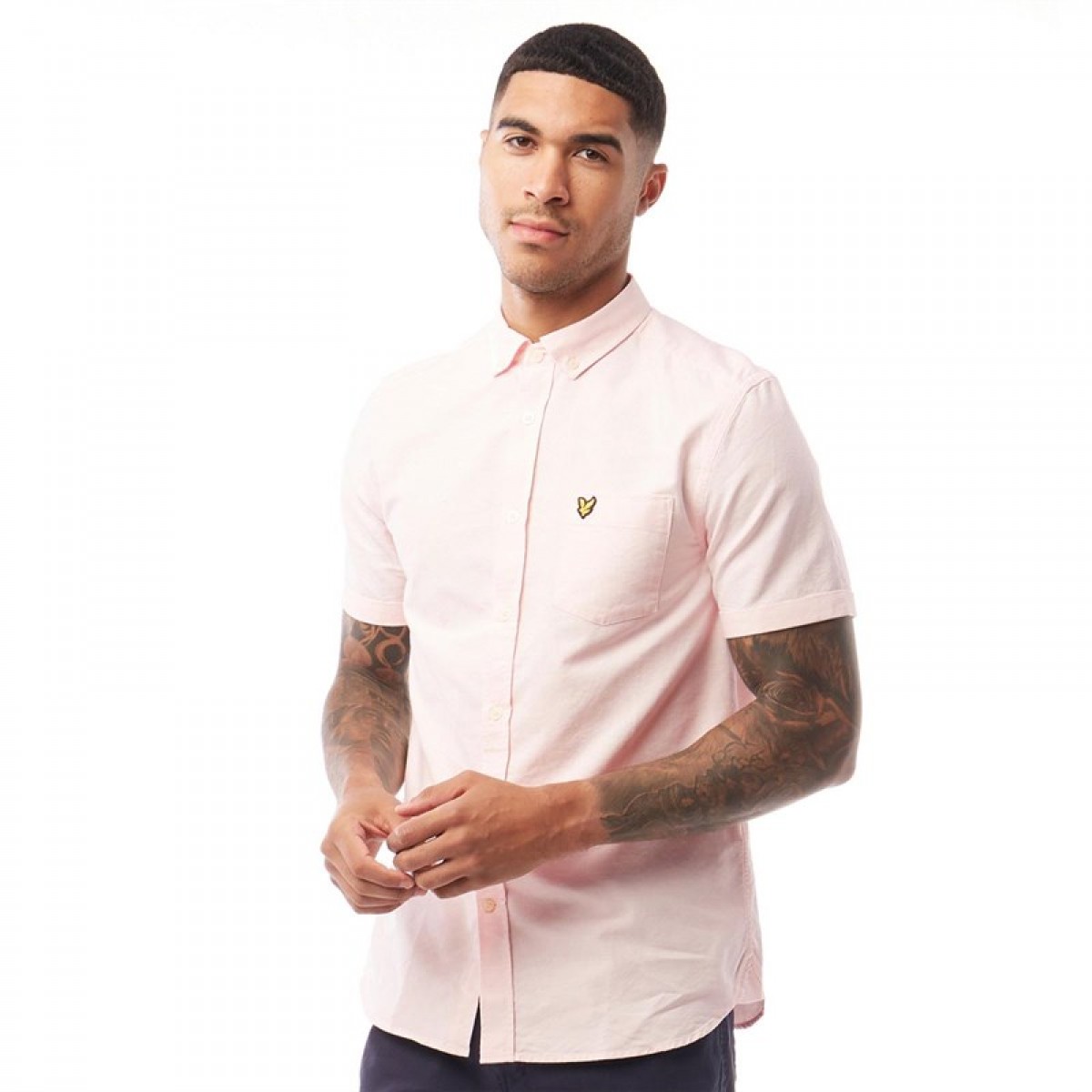 

Рубашка Lyle And Scott Vintage Short Sleeve Oxford Shirt Z888 Strawberry Cream/White Pale Pink, S (44)