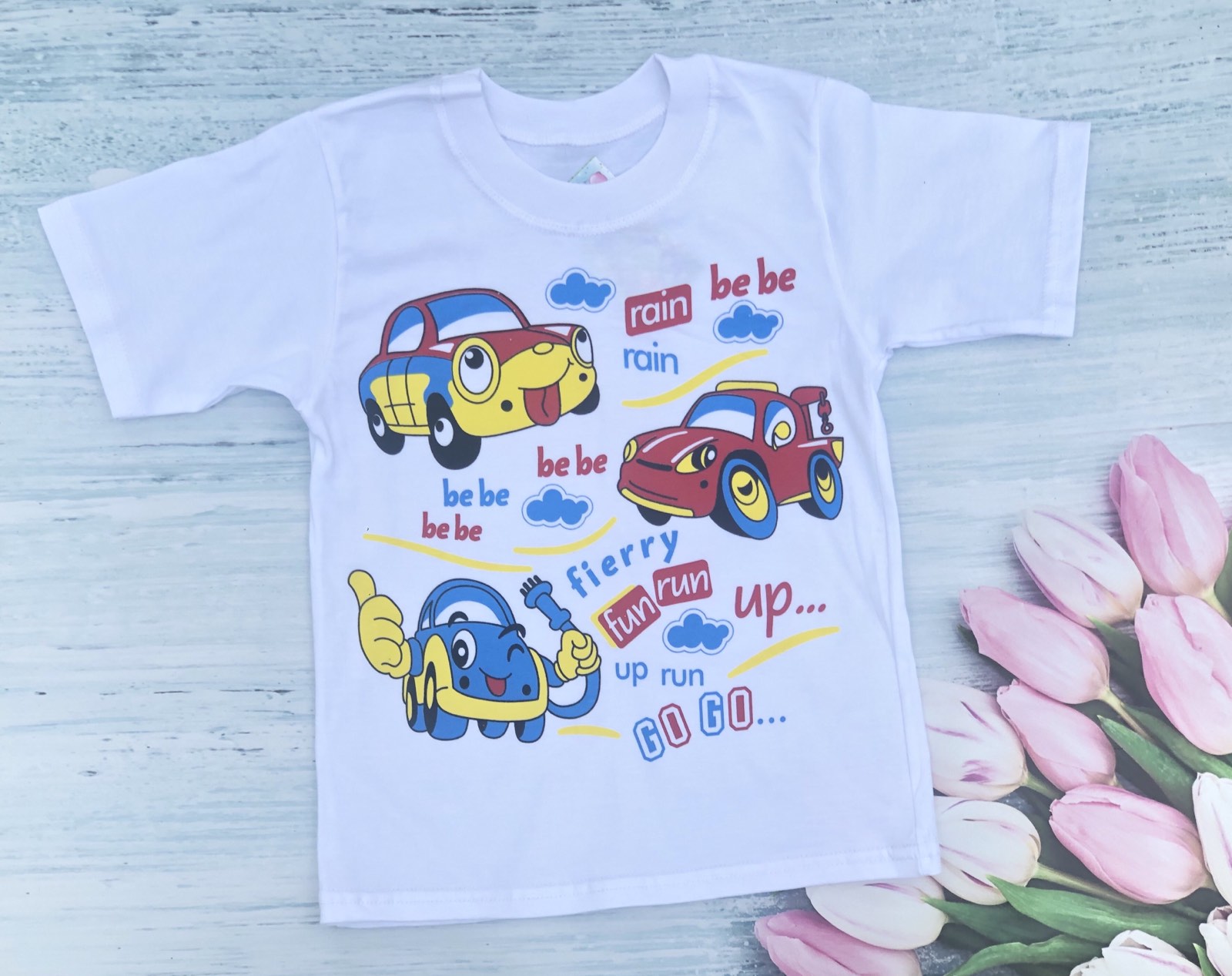 

Футболка Baby Ball Super Car 104-110 см Белая