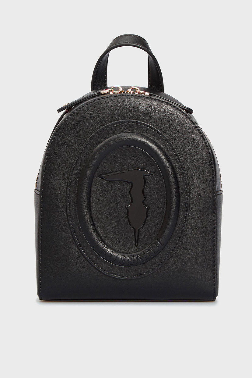 

Женский черный рюкзак PRE LISBONA BACKPACK SM SMOOTH ECOLEATHER Trussardi OS 9Y099995/75B01121