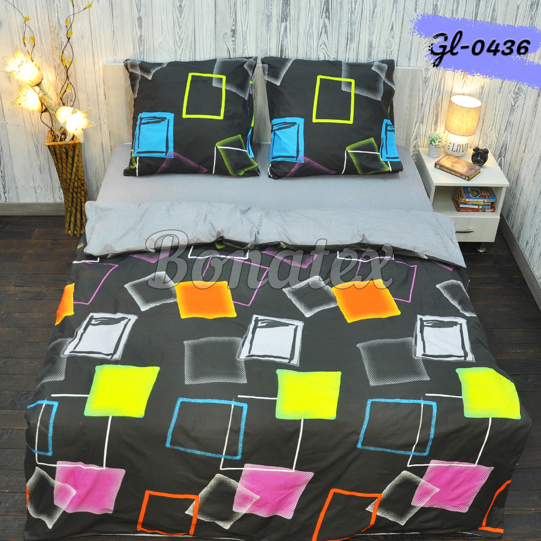 

Комплект постільної білизни BonaVita євро бязь Neon 200х215 (351-0436)