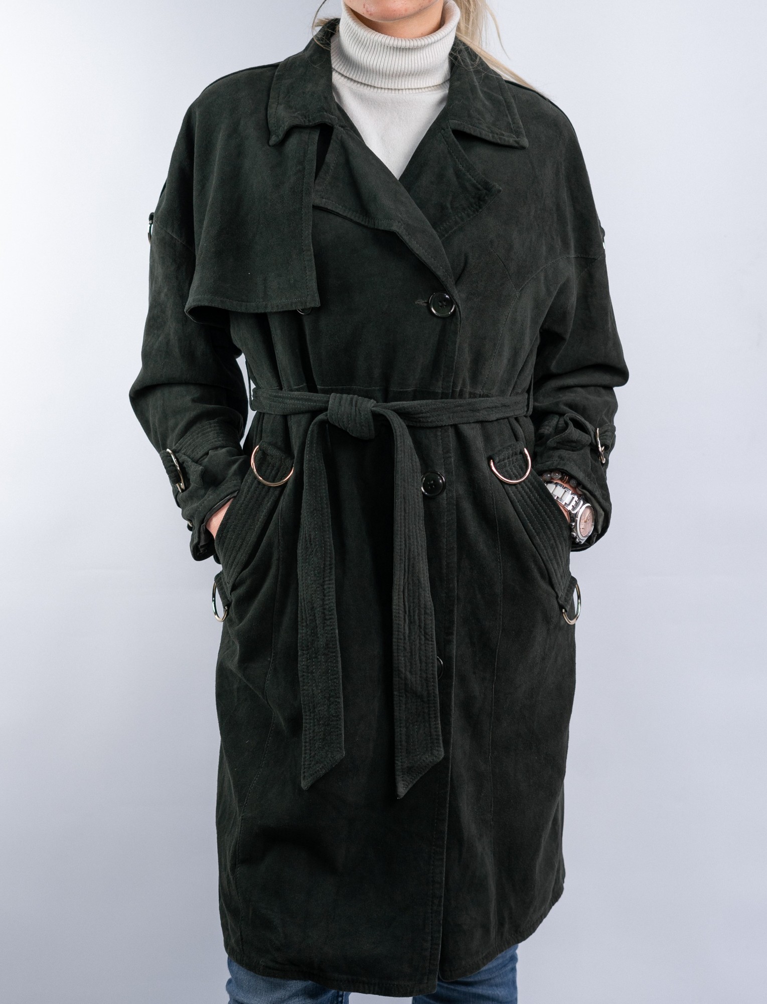

Женский тренч Vero Moda Classic размер L изумрудный