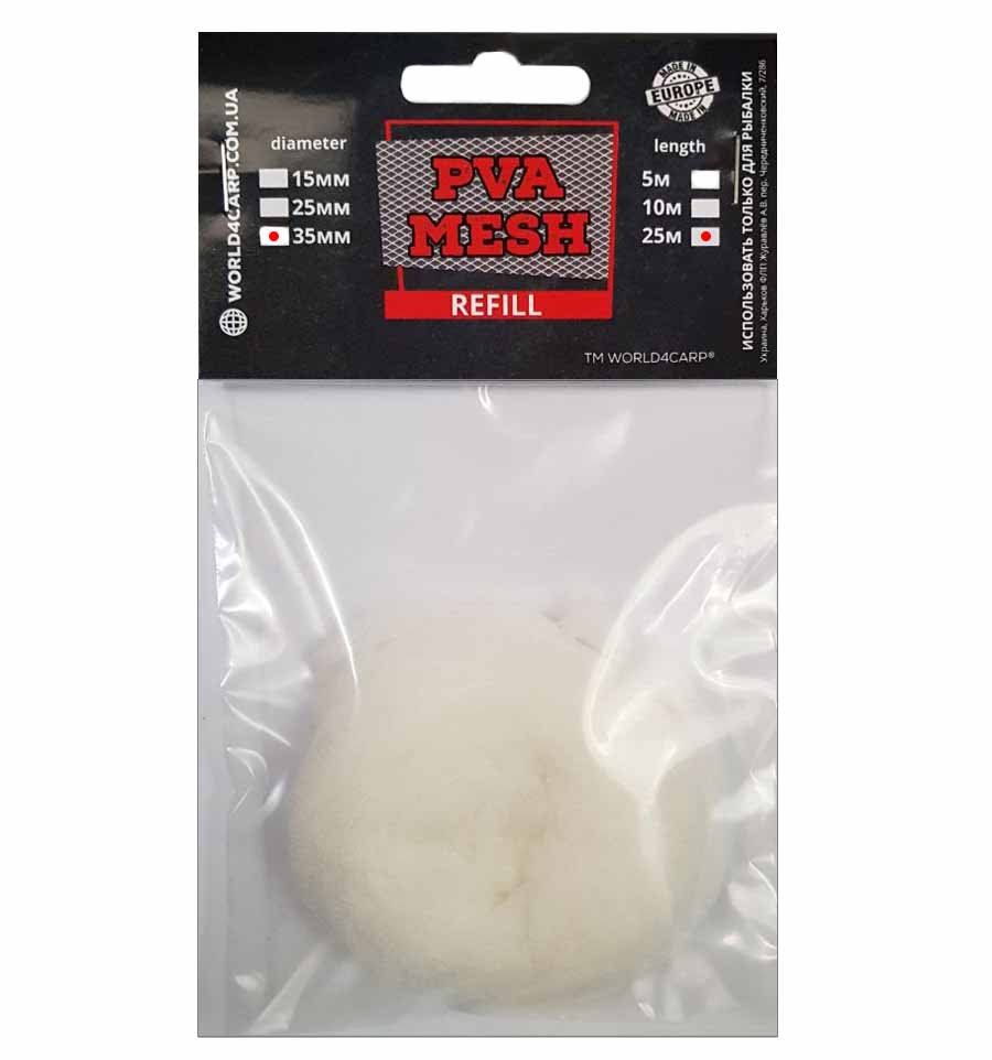 

ПВА сетка World4Carp PVA Mesh Ø35 мм, 25 м