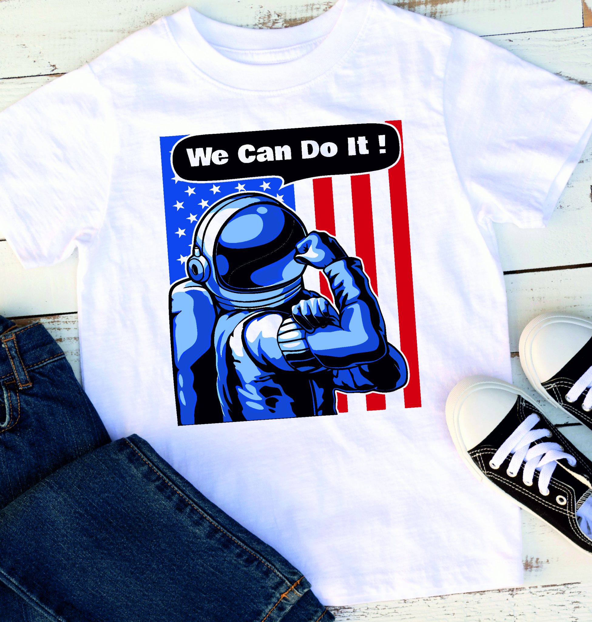 

Фабрика подарков Мужская футболка We can do it 2 L