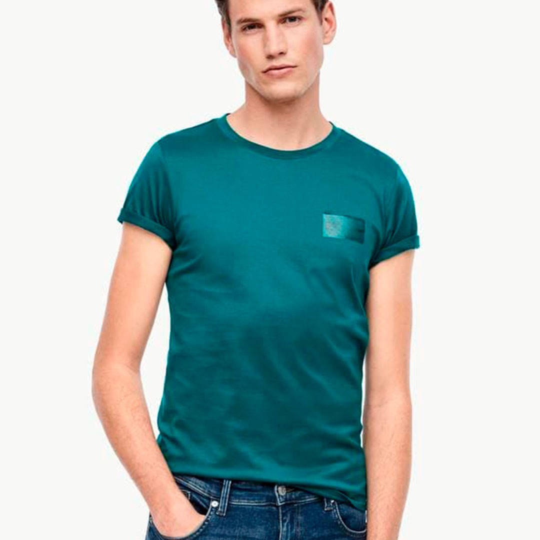 

Мужская футболка s. Oliver 2054351 размер XL изумрудный