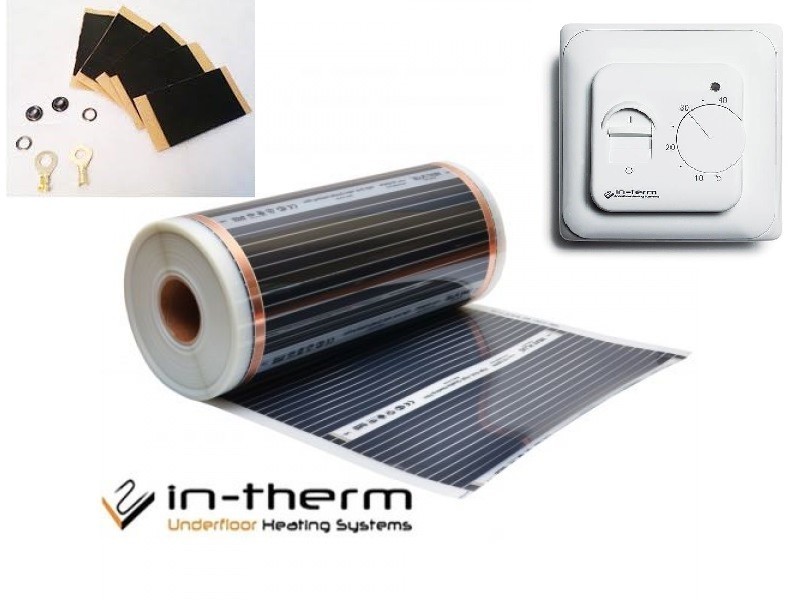 

Инфракрасный теплый пол In-Therm 1 м2 нагревательная пленка под ламинат