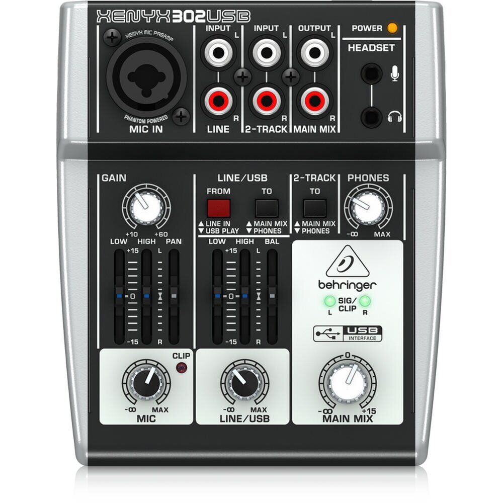 

Микшерный пульт BEHRINGER XENYX 302USB