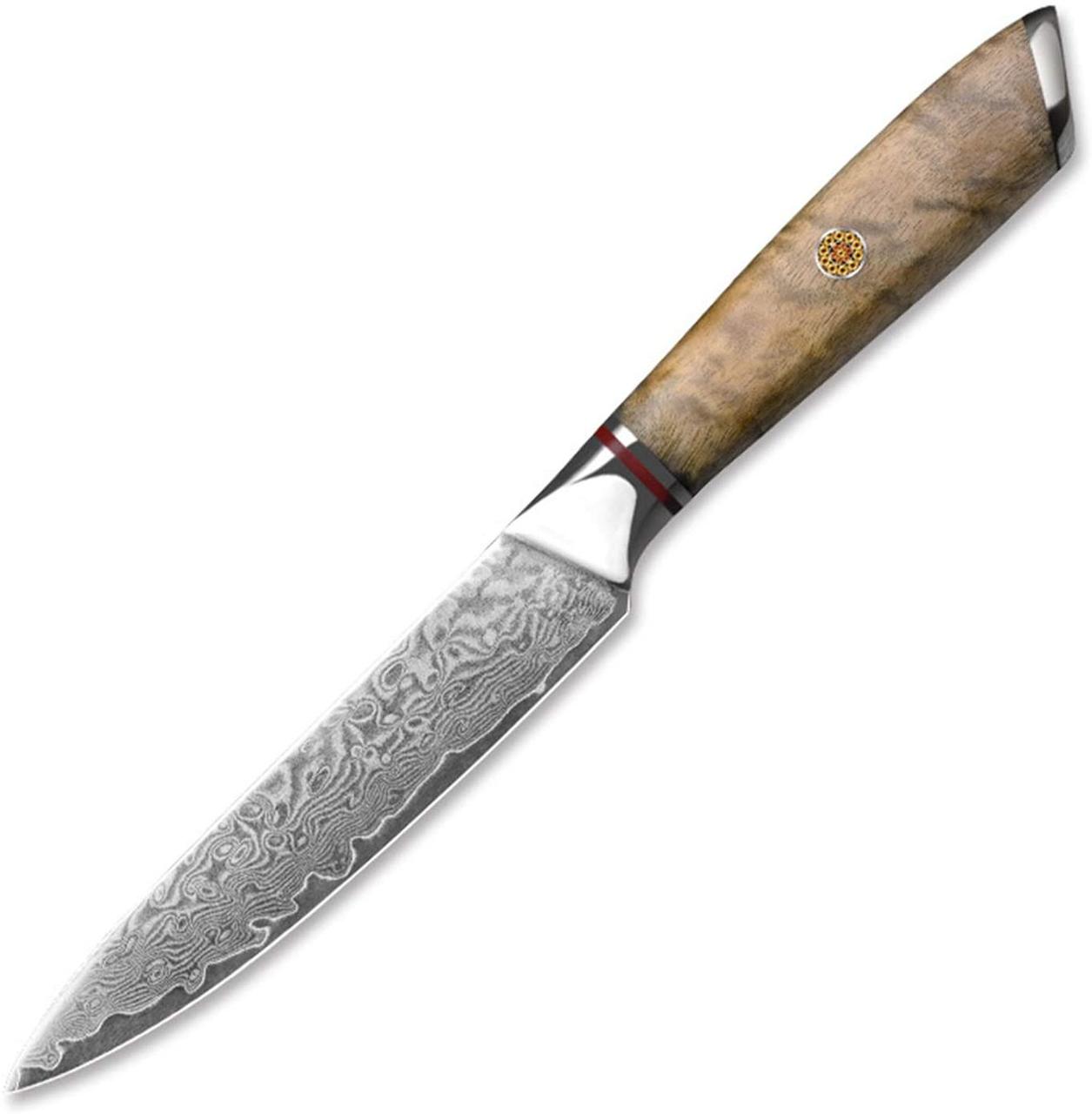 

Универсальный кухонный нож 12.5 см из 67 слоев дамасской стали VG10 (UK67DS-06)