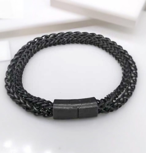 

Браслет мужской Steel Evolution "Cryptid" из медицинской стали черный 4007