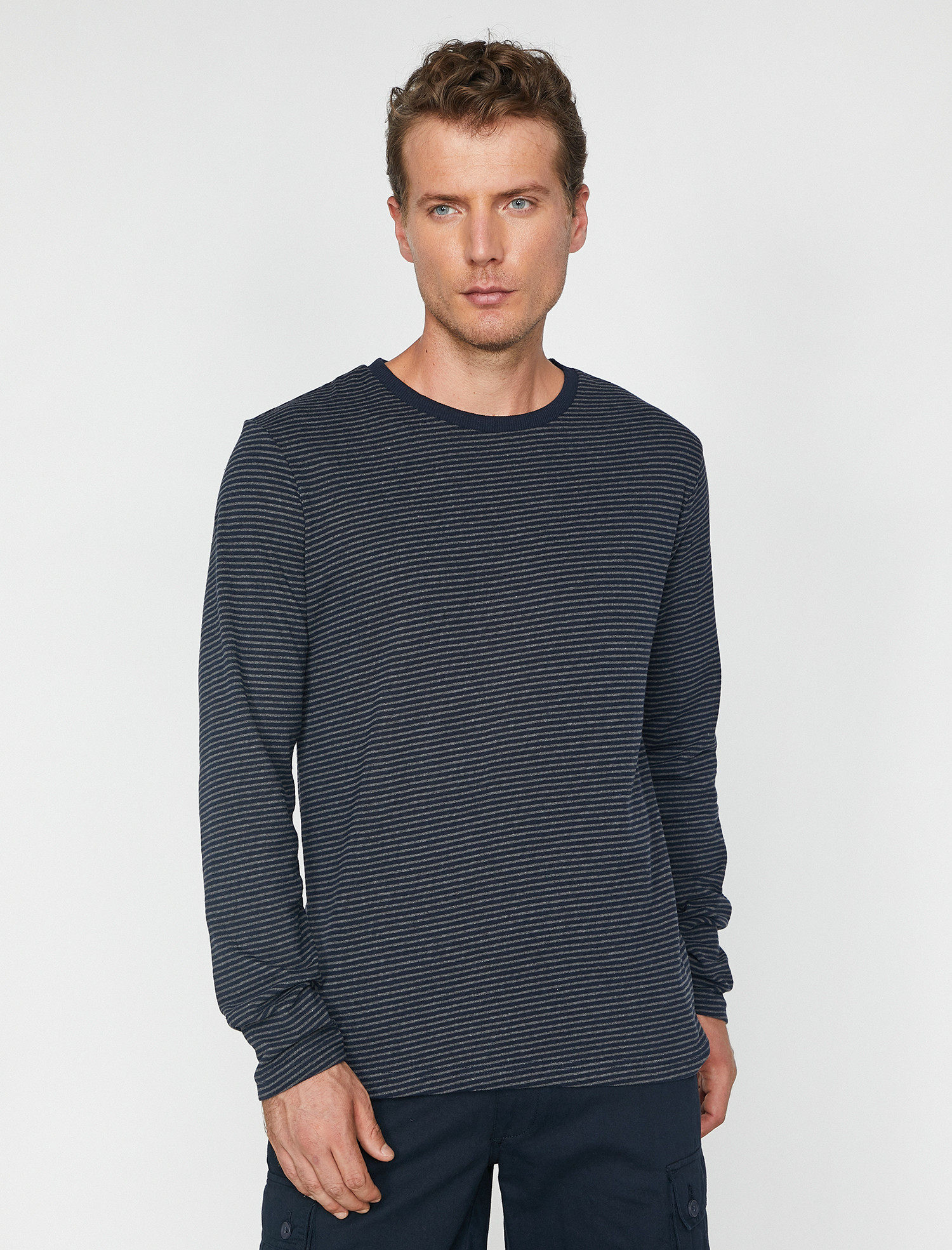 

Лонгслив Koton 0KAM11155LK-01M XL Marine Stripe