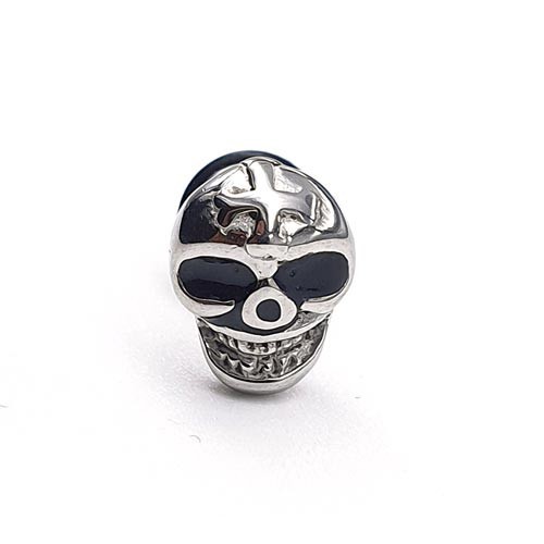 

Серьги закрутки Steel Evolution из медицинской стали с черепом 1278