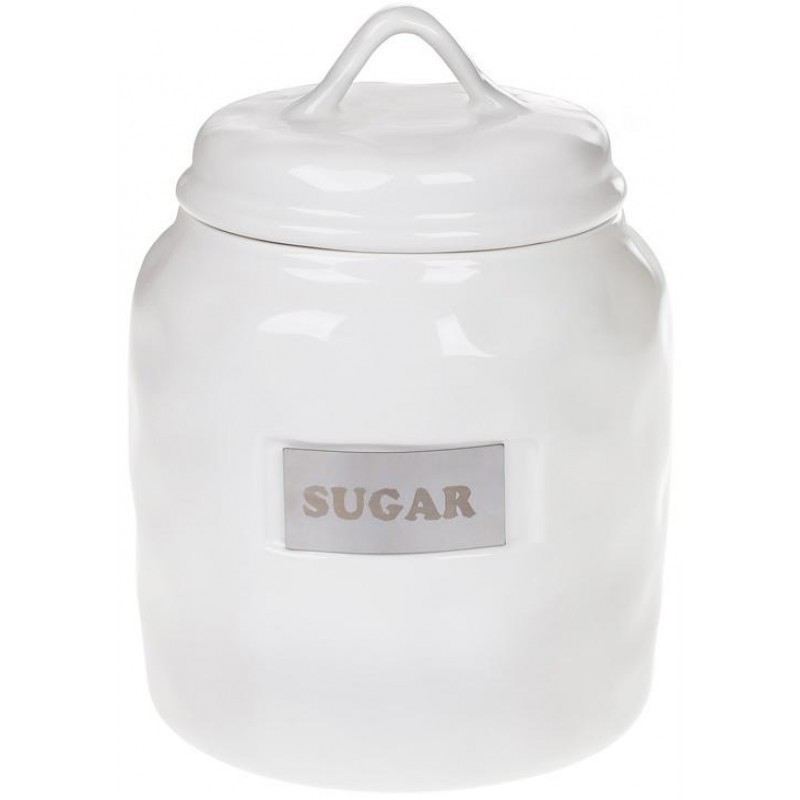 

Банка фарфоровая Necollie Sugar 1500мл белая
