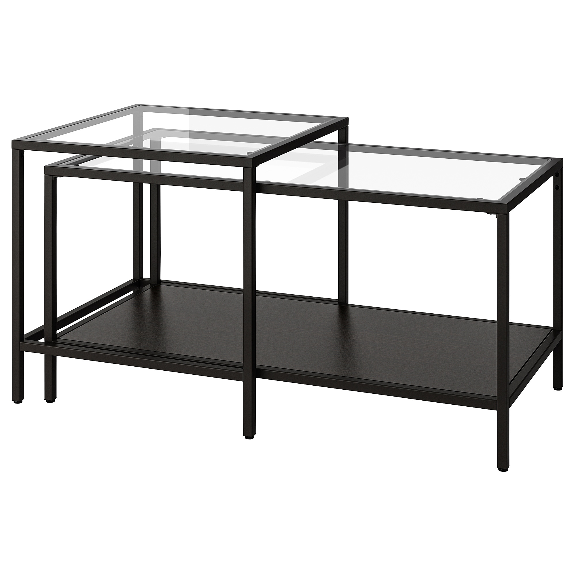 

Комплект столов IKEA ВИТШЁ черно-коричневый 802.153.32