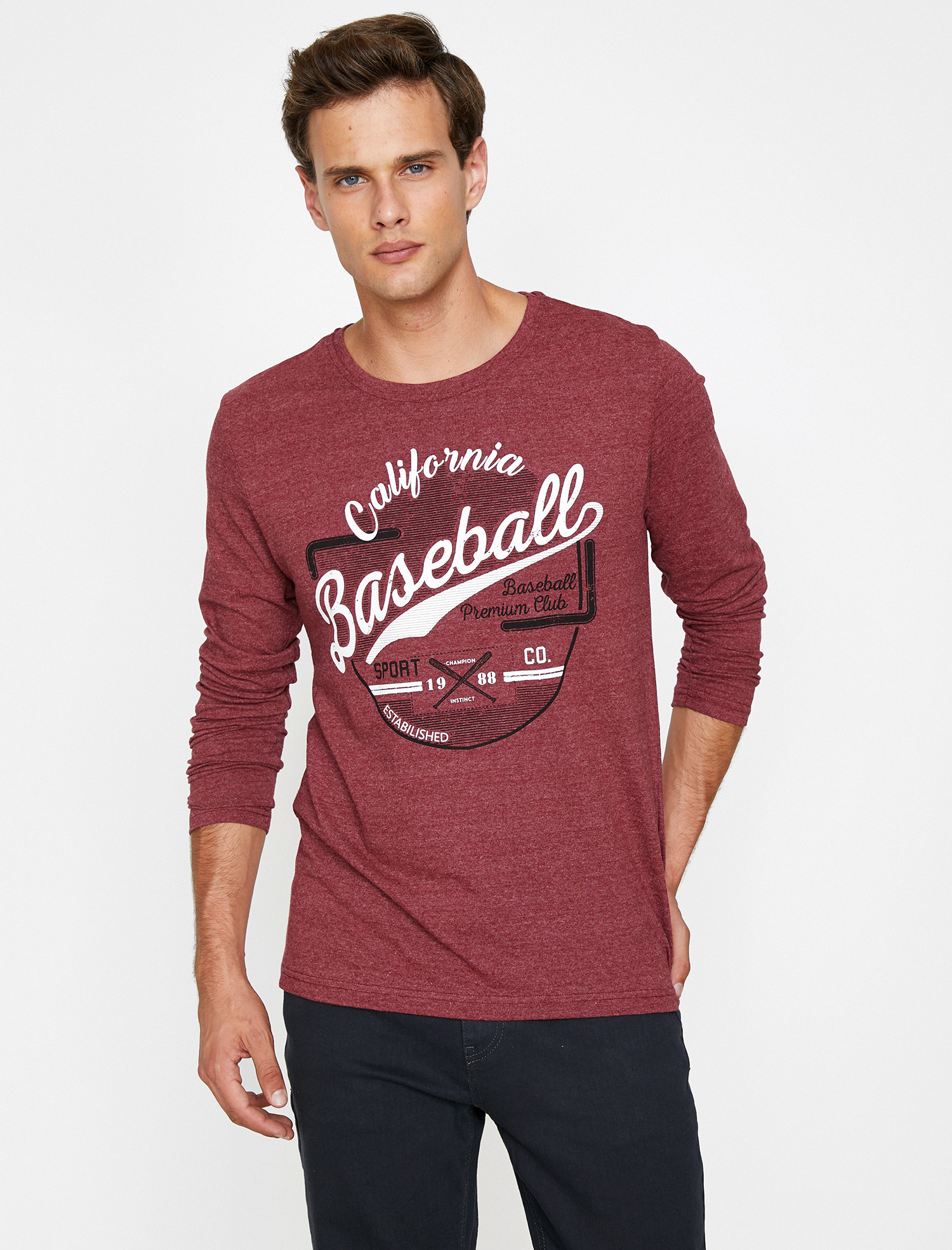 

Лонгслив Koton 9KAM11703KK-456 M Wine