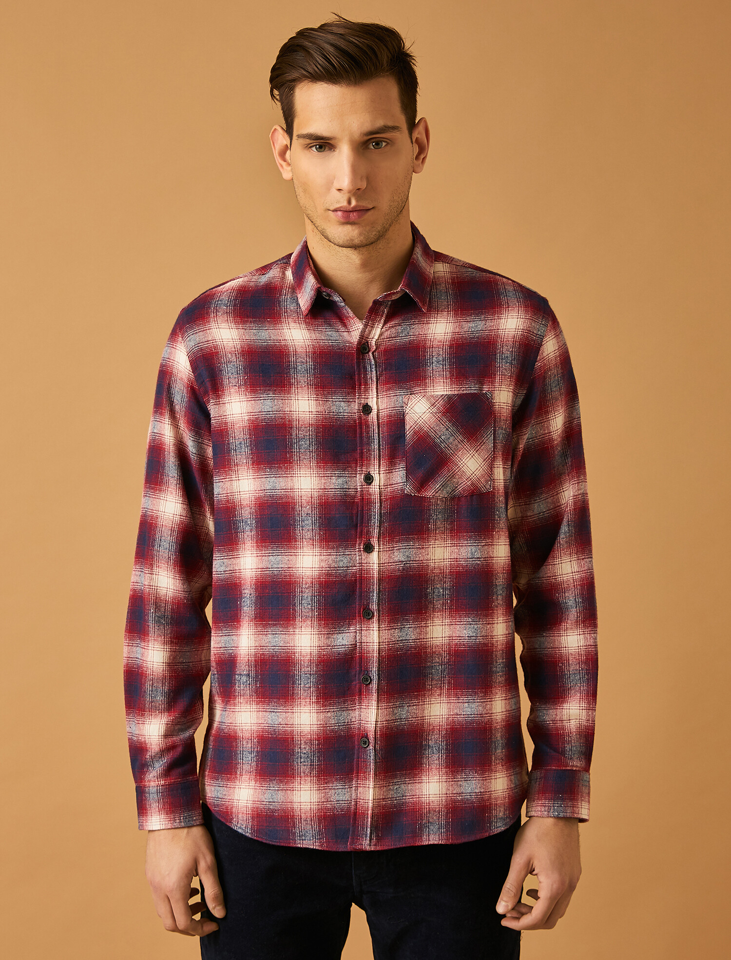 

Рубашка Koton 0KAM64531OW-87P M Wine Check