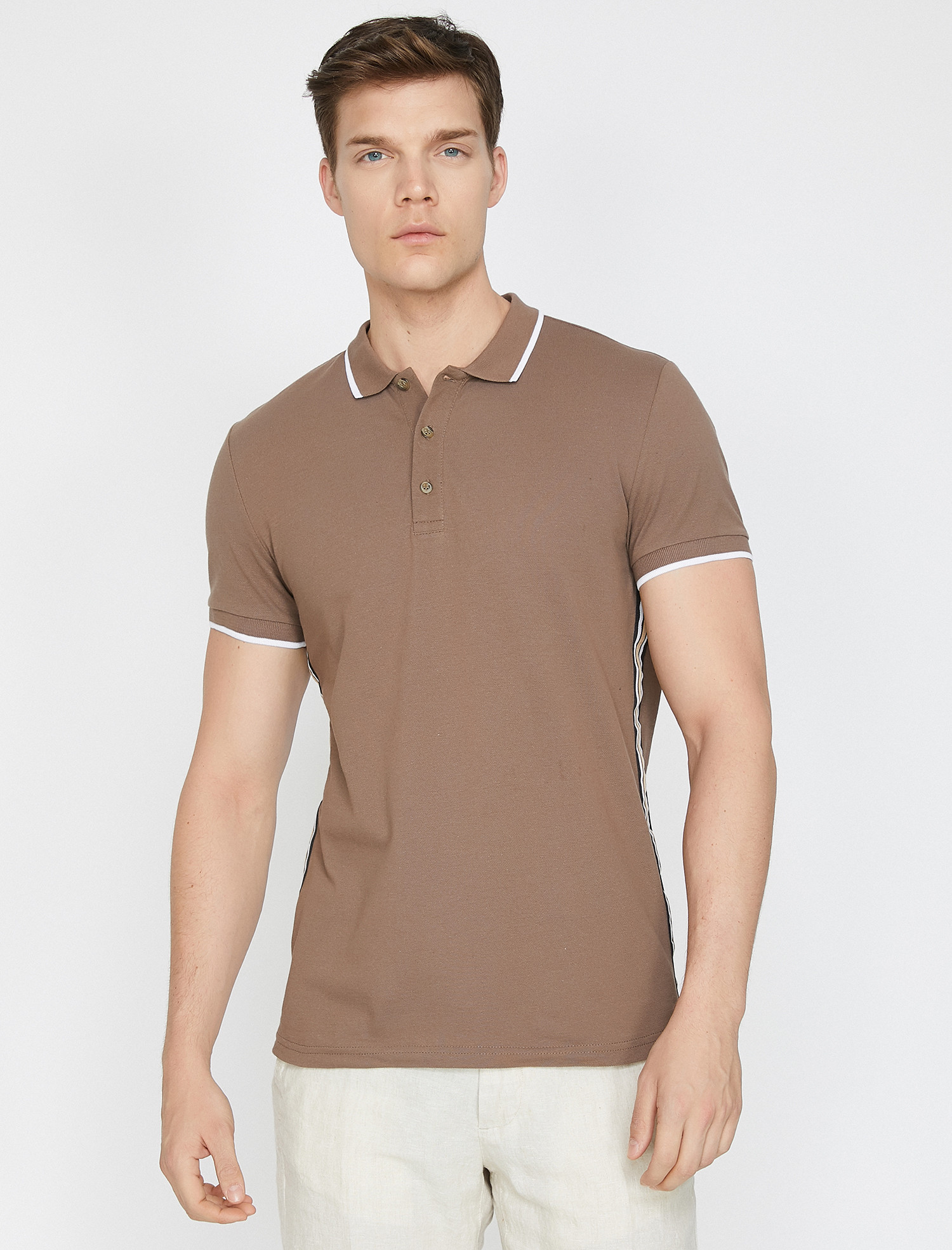 

Поло Koton 9YAM11194LK-500 XL Brown