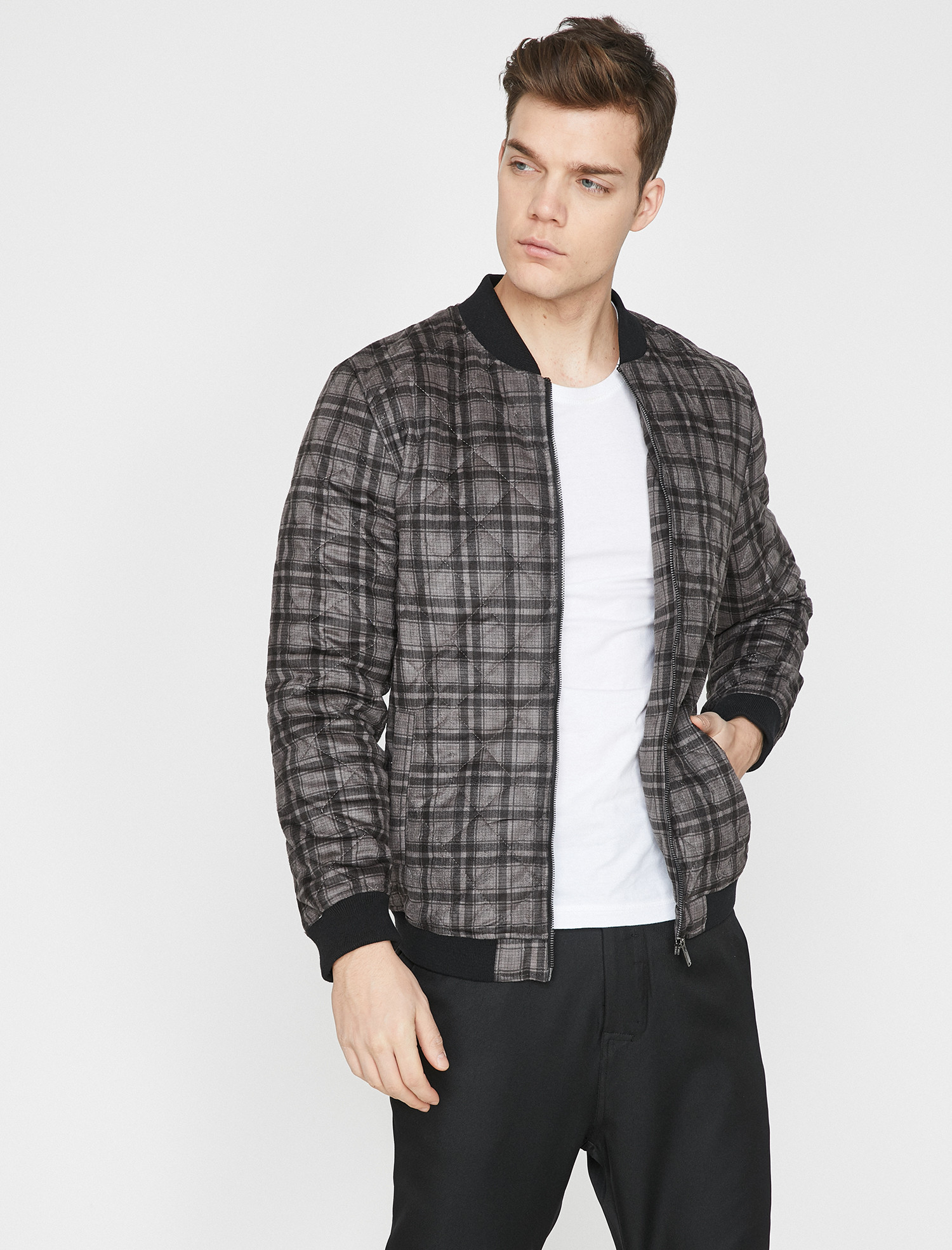 

Бомбер Koton 9YAM21140HW-53W XL Antracite Check