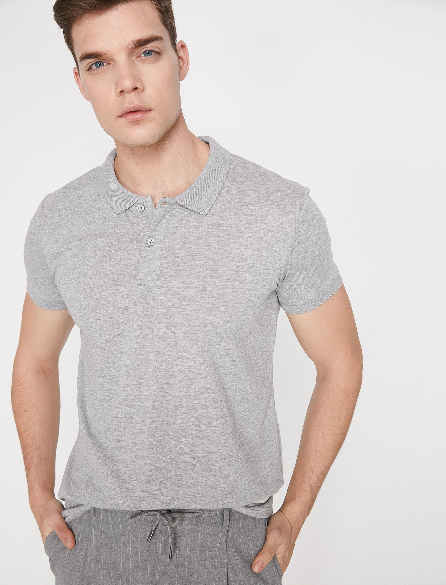 

Поло Koton 9YAM12032LK-027 L Grey