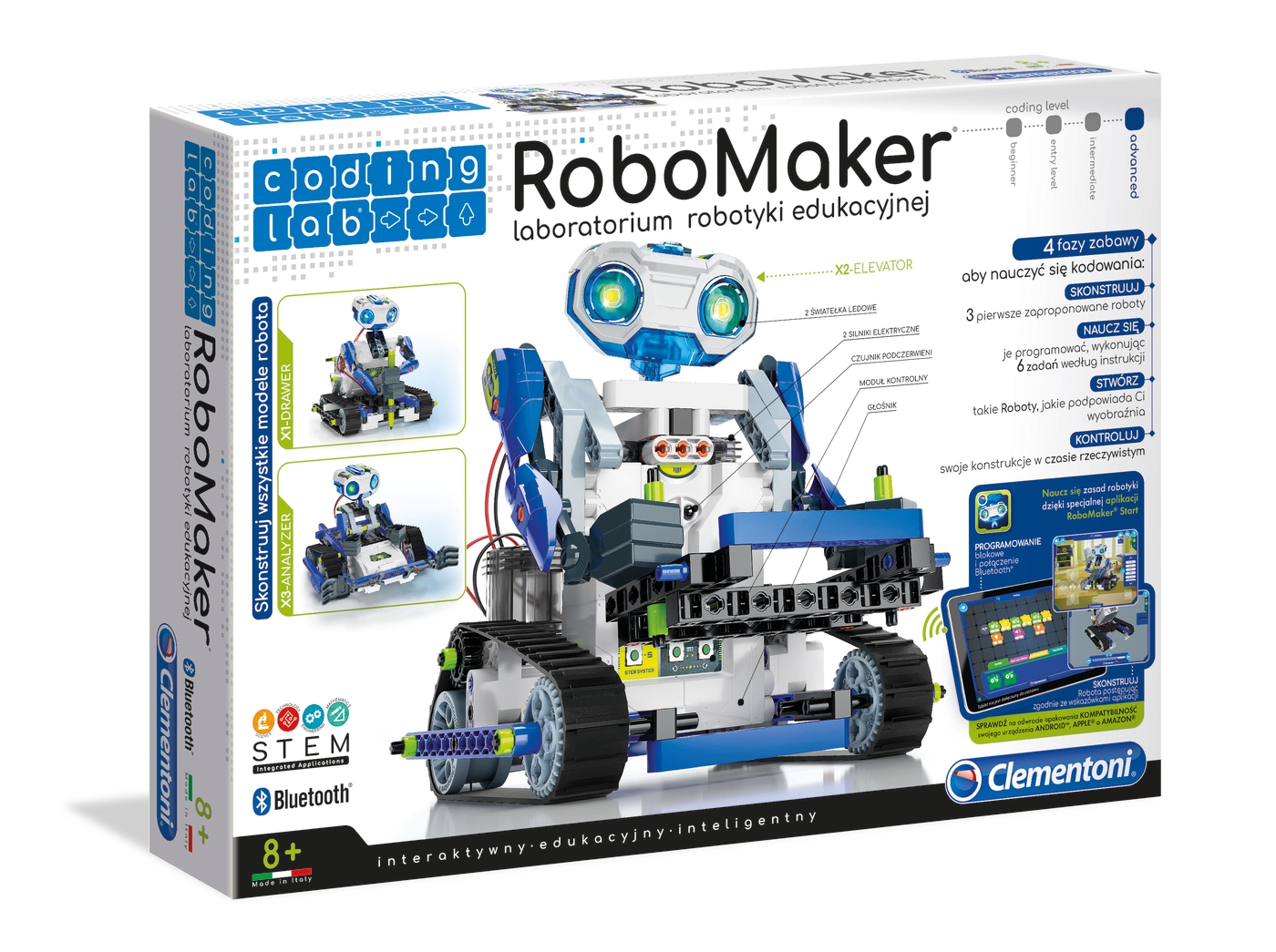 

Лаборатория робототехники Clementoni RoboMaker Стартовый набор 3 в 1 (50098)