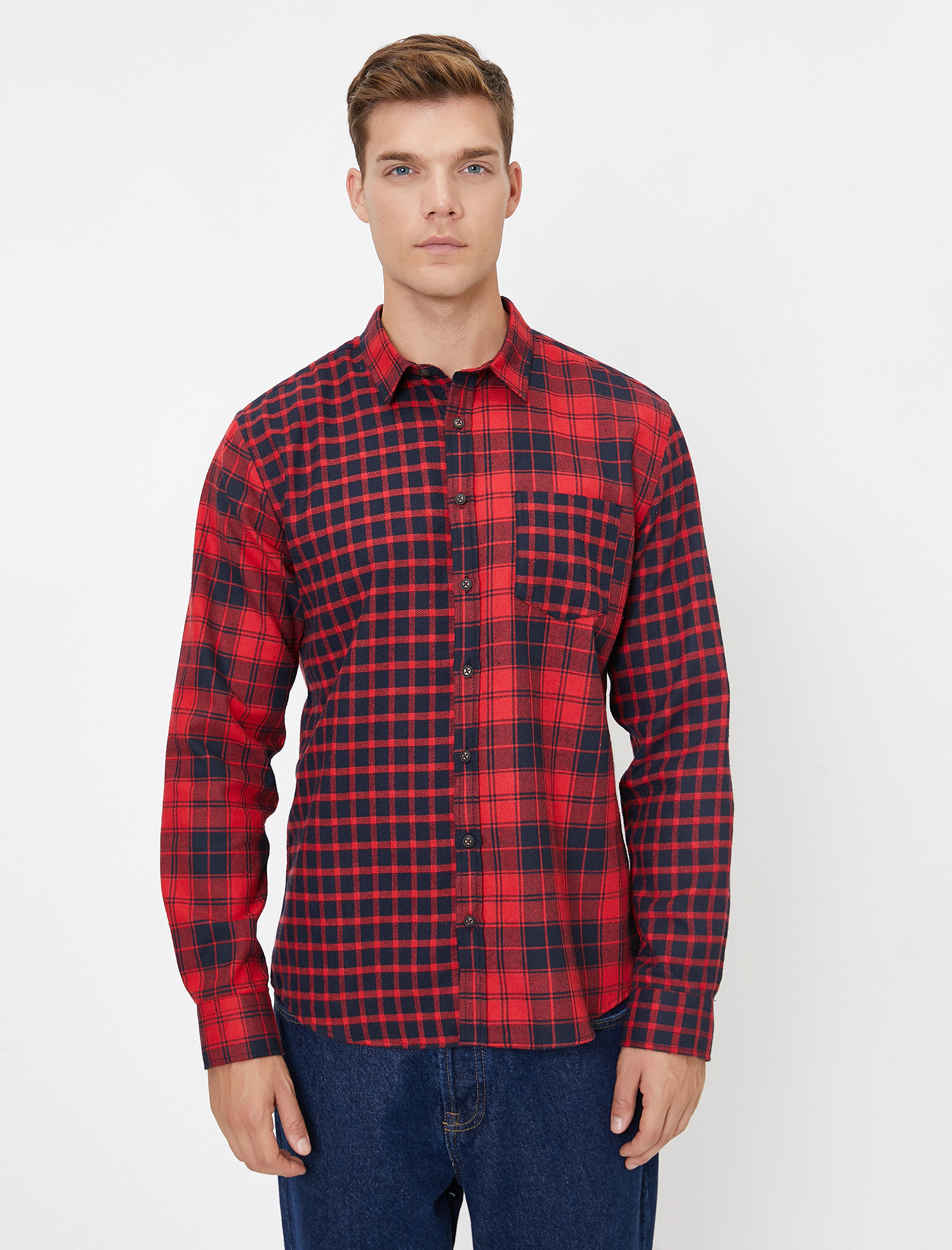 

Рубашка Koton 0KAM61026BW-01P L Red Check
