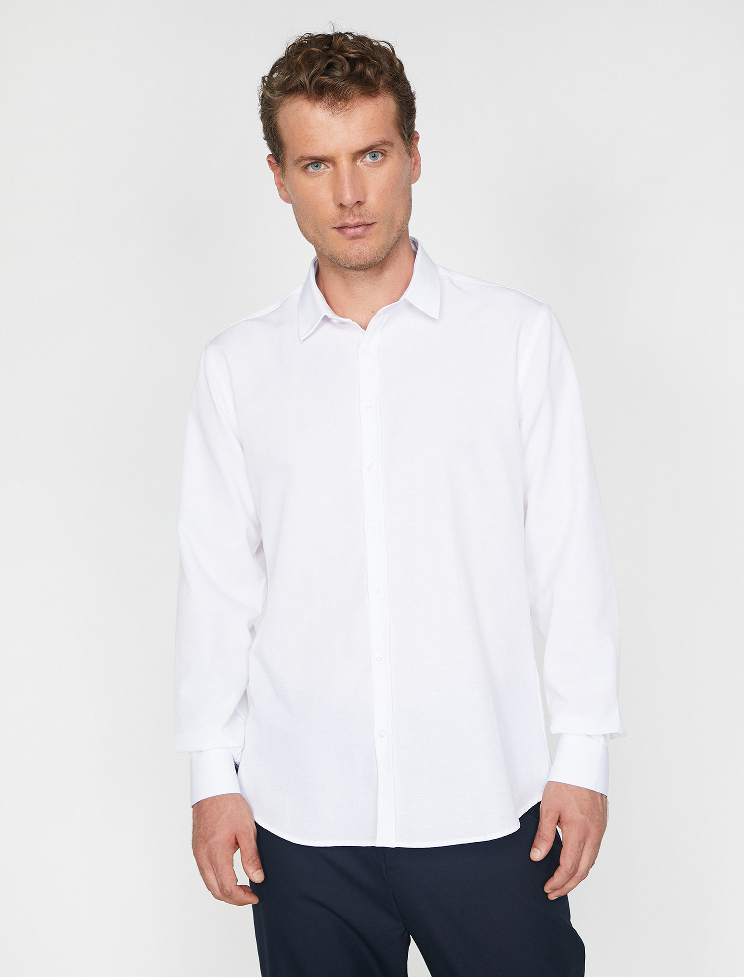 

Рубашка Koton 0KAM69043VW-000 XXL White