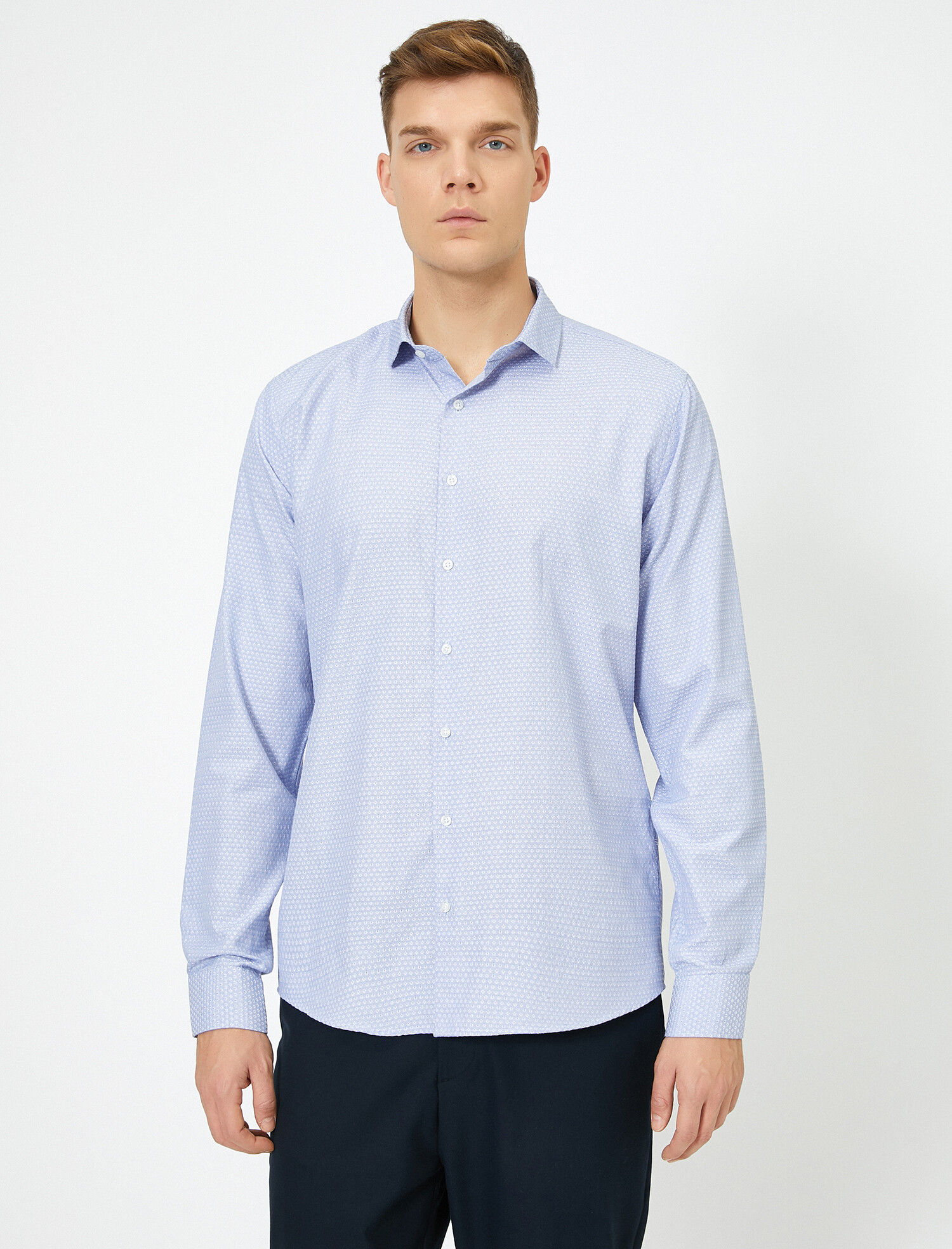 

Рубашка Koton 0KAM69565OW-03V L Blue Design