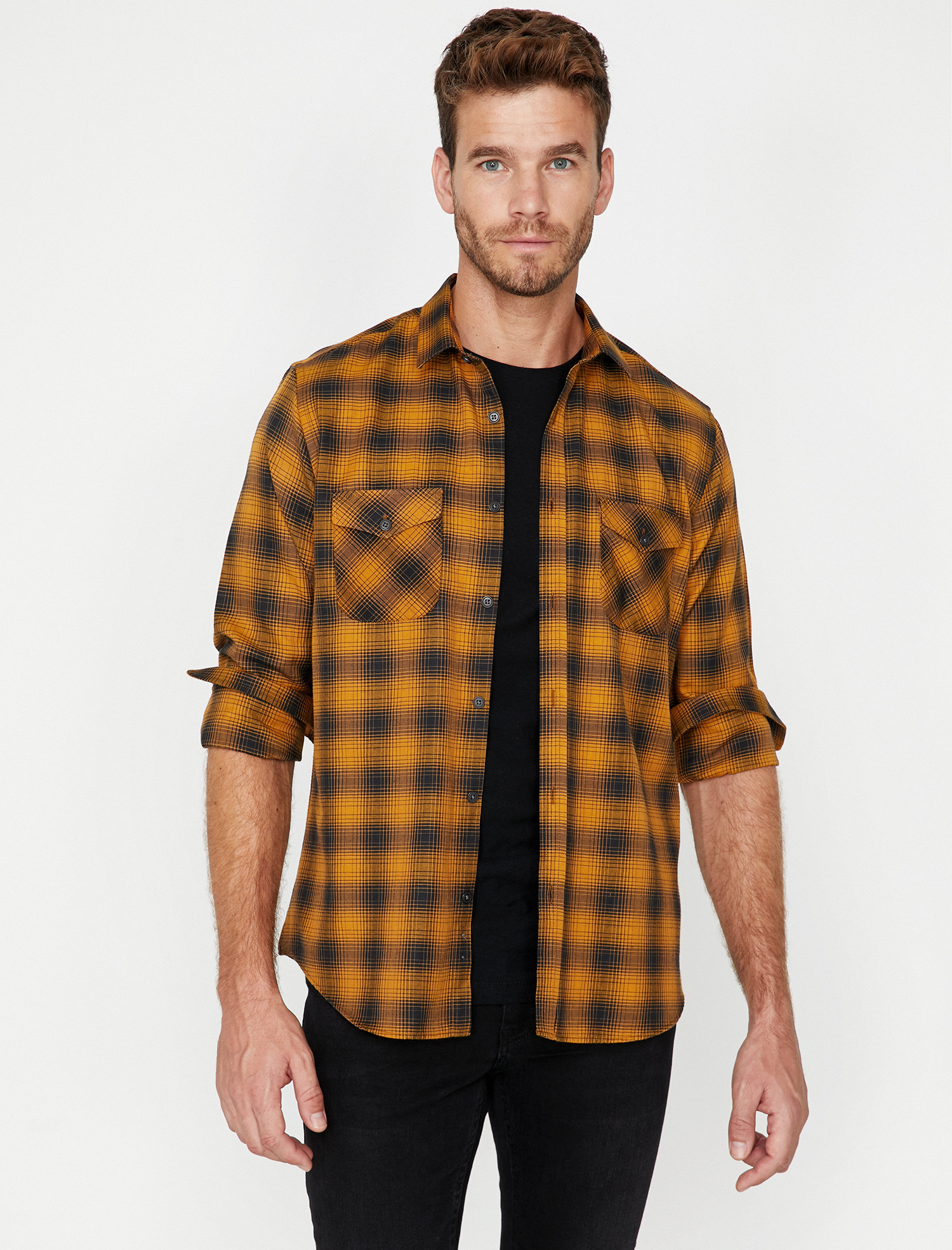

Рубашка Koton 9KAM61239BW-20W XL Yellow Check