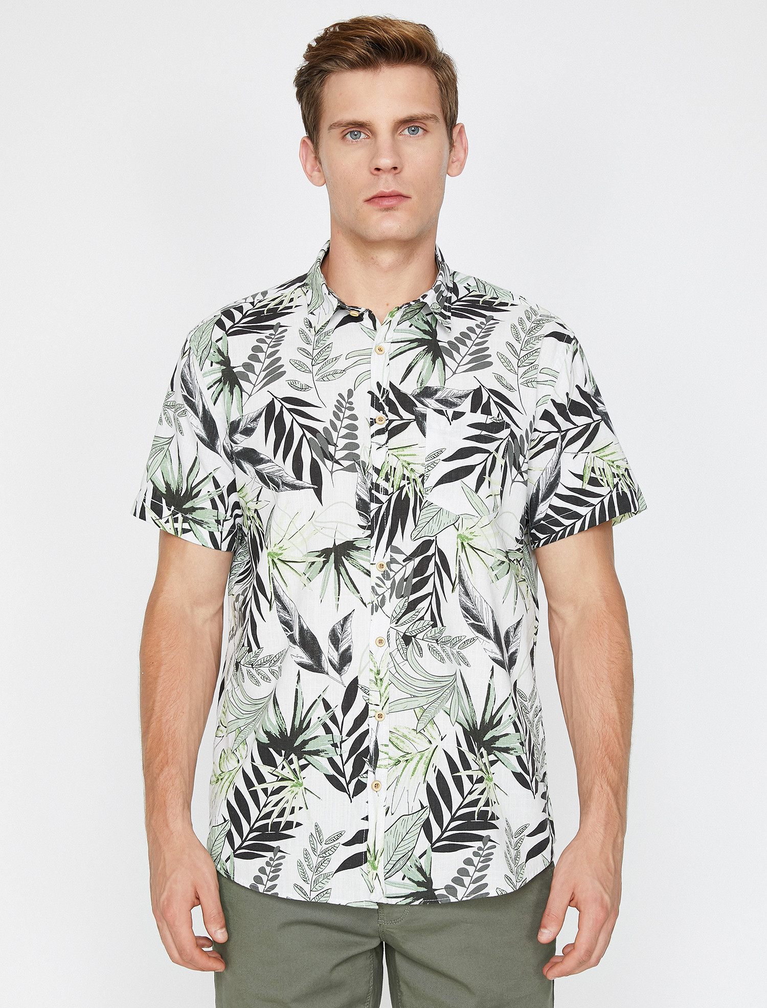 

Рубашка Koton 9YAM61121BW-C59 XL Green Design