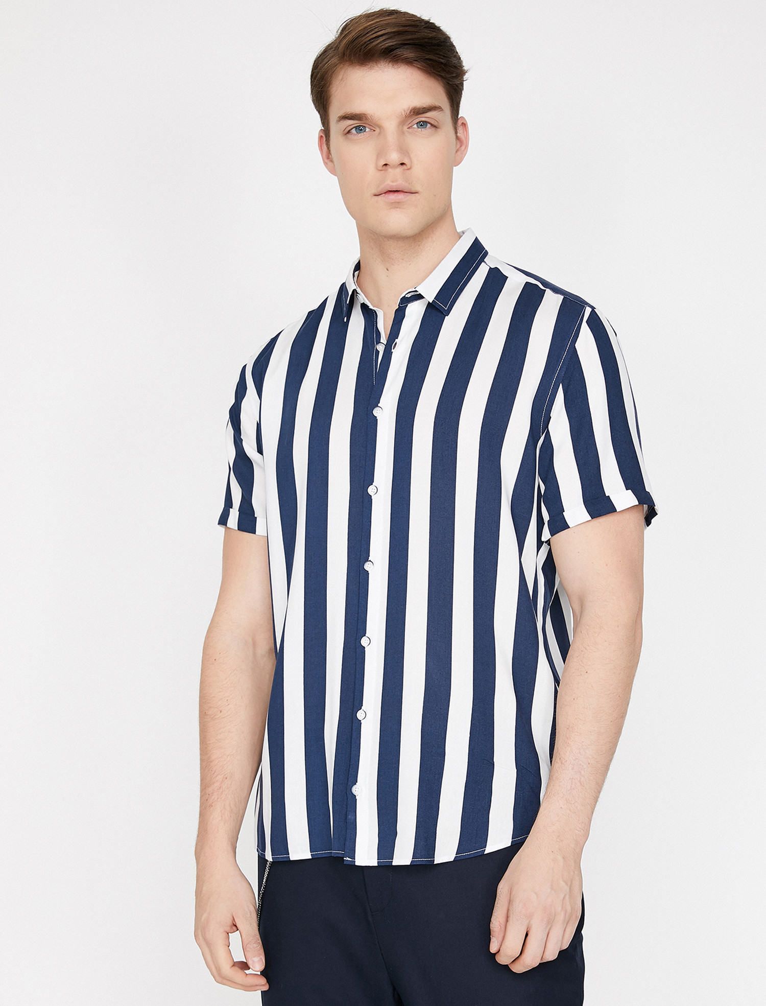 

Рубашка Koton 9YAM64618OW-67L XXL Marine Stripe