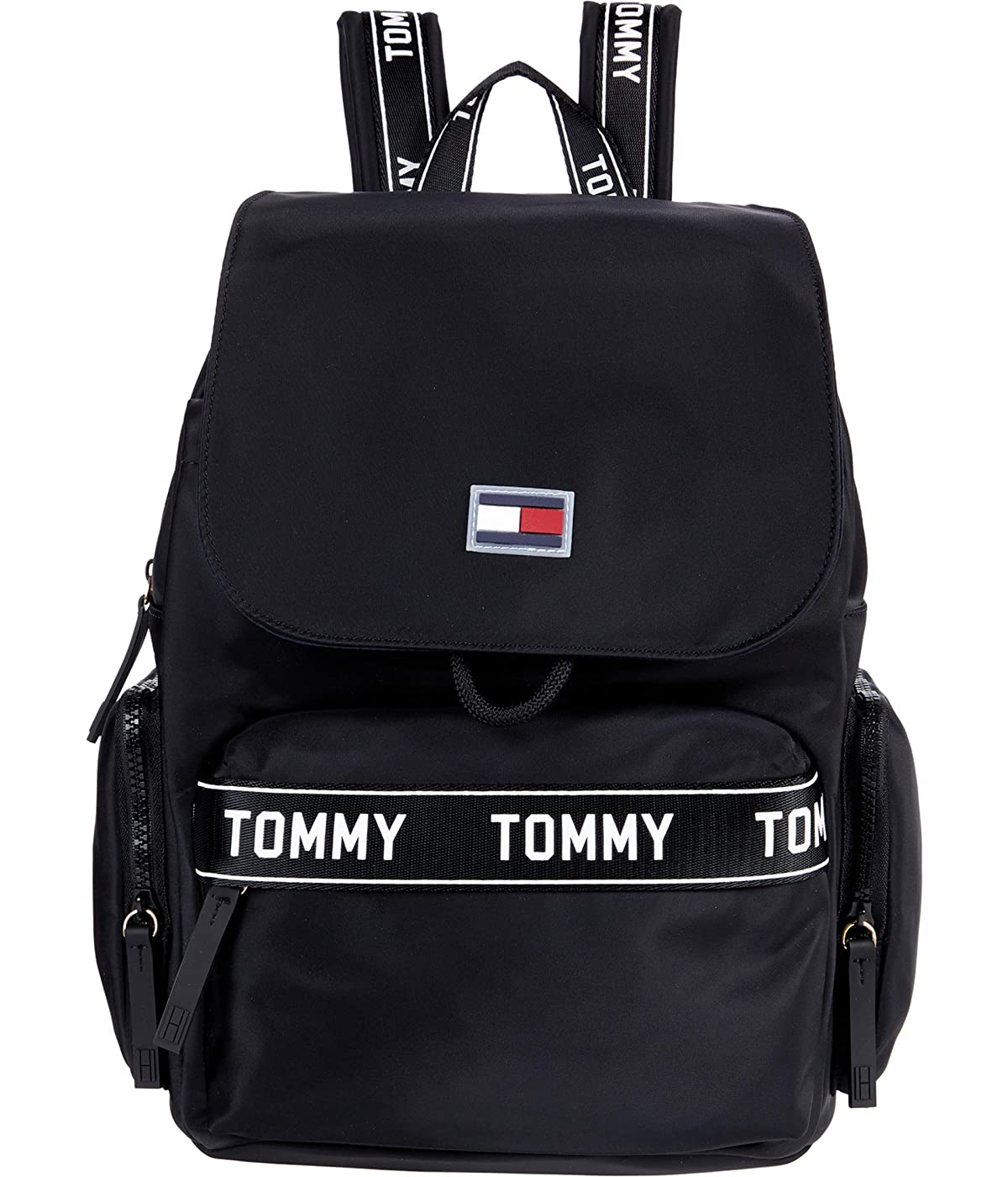 

Рюкзак Tommy Hilfiger Allie Flap - Taping Smooth Nylon Black, Универсальный