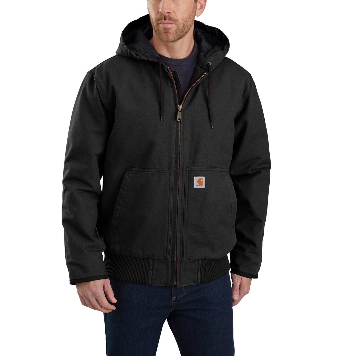 

Куртка Carhartt J130 104050 Flannel-Lined Sandstone Active - Insulated, Factory Seconds Black, XXL (52)