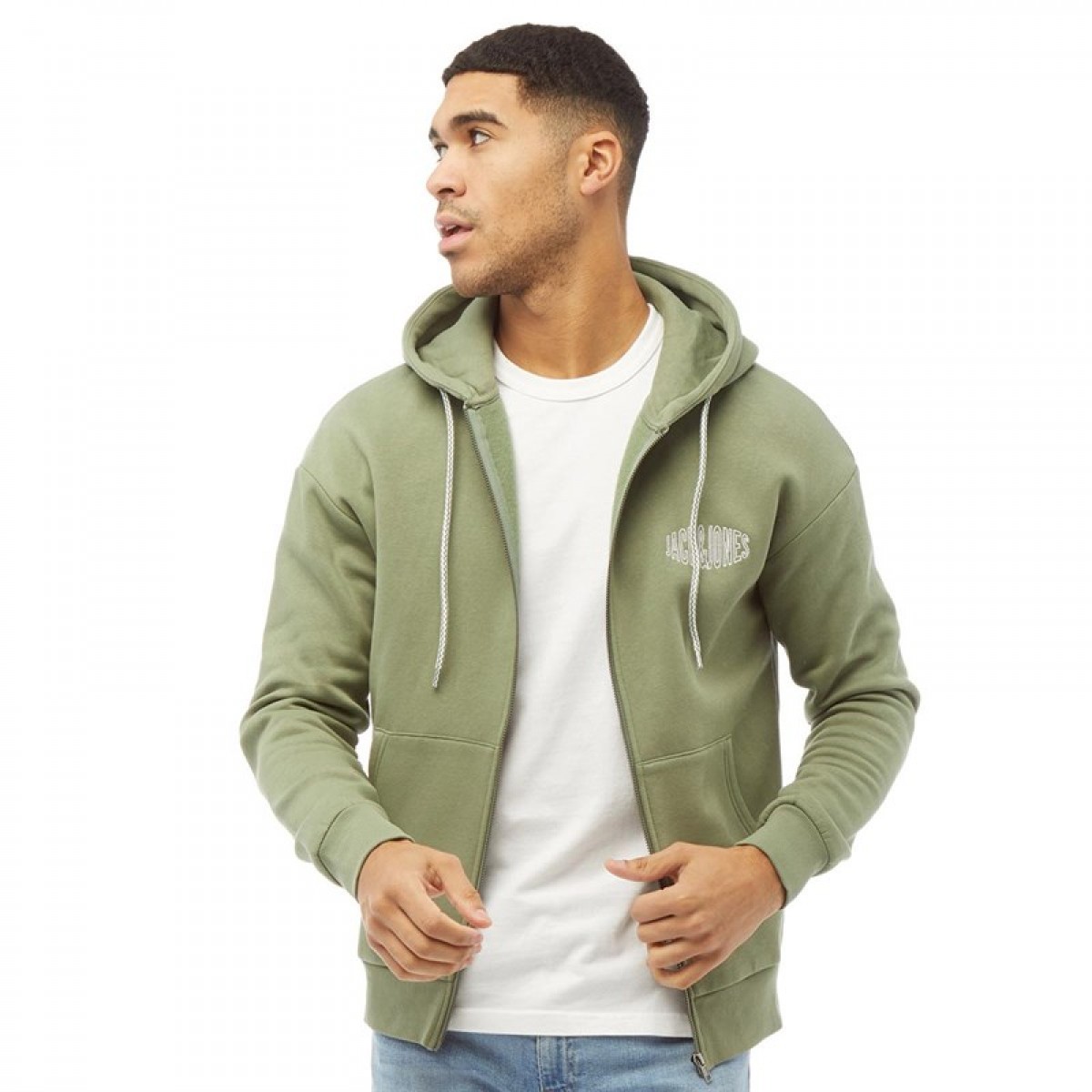 

Толстовка JACK AND JONES Preston Sweat Zip Sea Spray Sage Green, S (44)