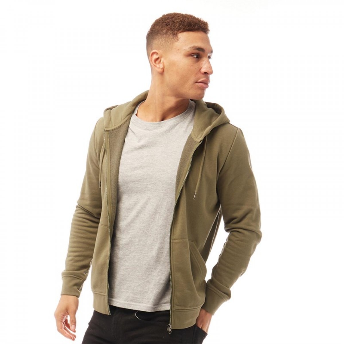 

Толстовка Fluid Zip Through Olive Olive Green, XS (42)