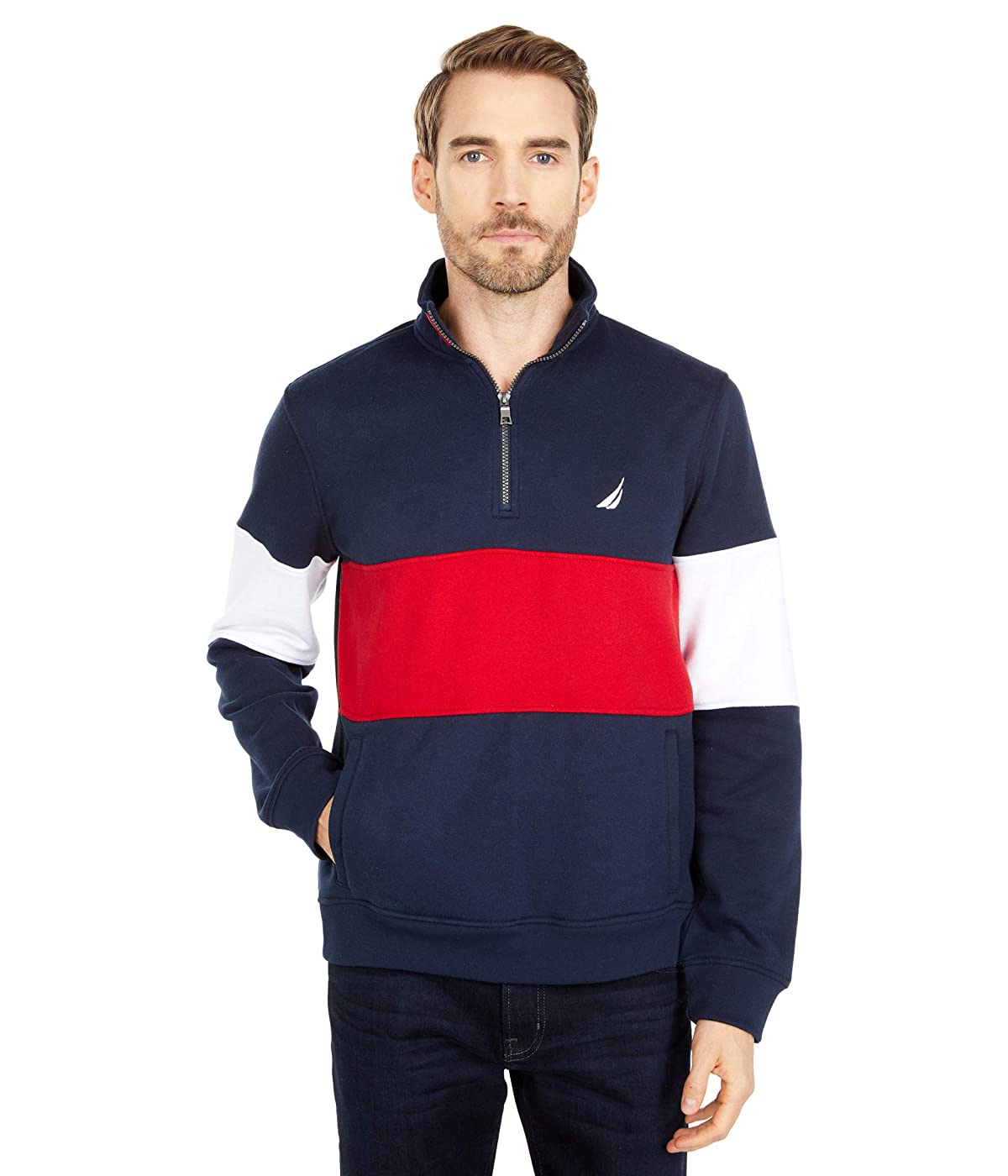

Толстовка Nautica Color-Block 1/4 Zip Fleece Sweater Navy, M (46)