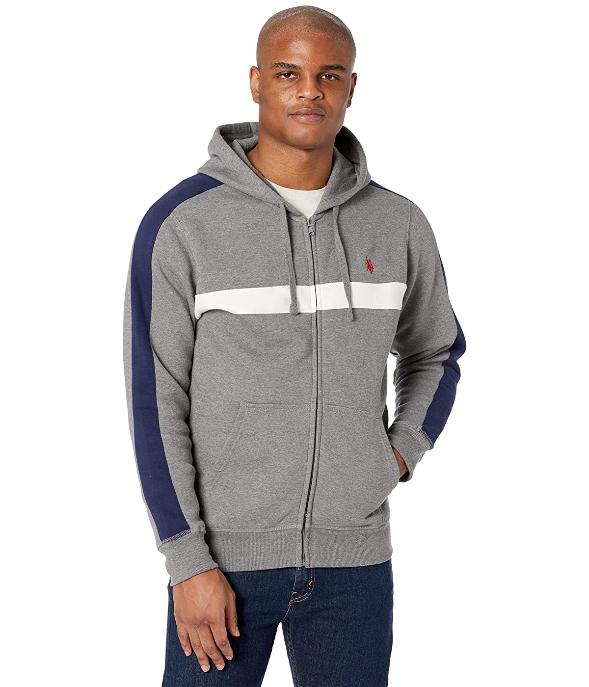 

Толстовка U.S. POLO Full Zip Fleece Campus Heather Grey, S (44)