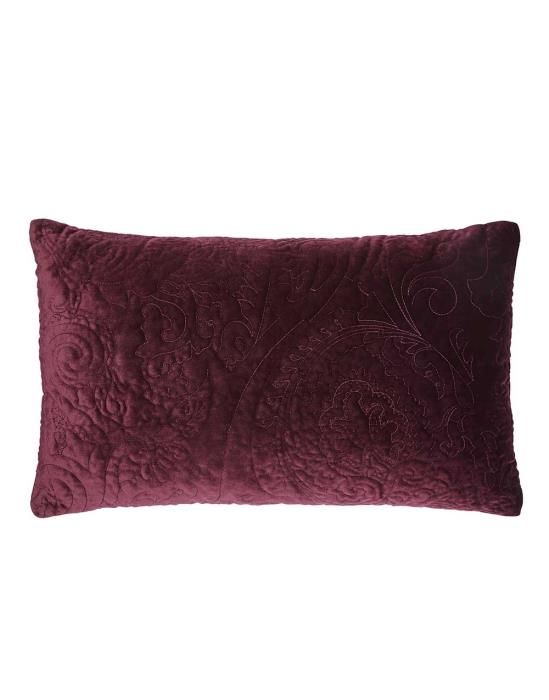 

Декоративная подушка ESSENZA Roeby burgundy 30х50 бордовая