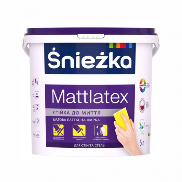 

Краска акриловая Sniezka Mattlatex 5л
