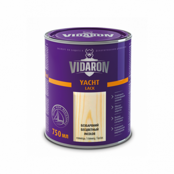 

Лак яхтный Vidaron бесцветный 2,5л