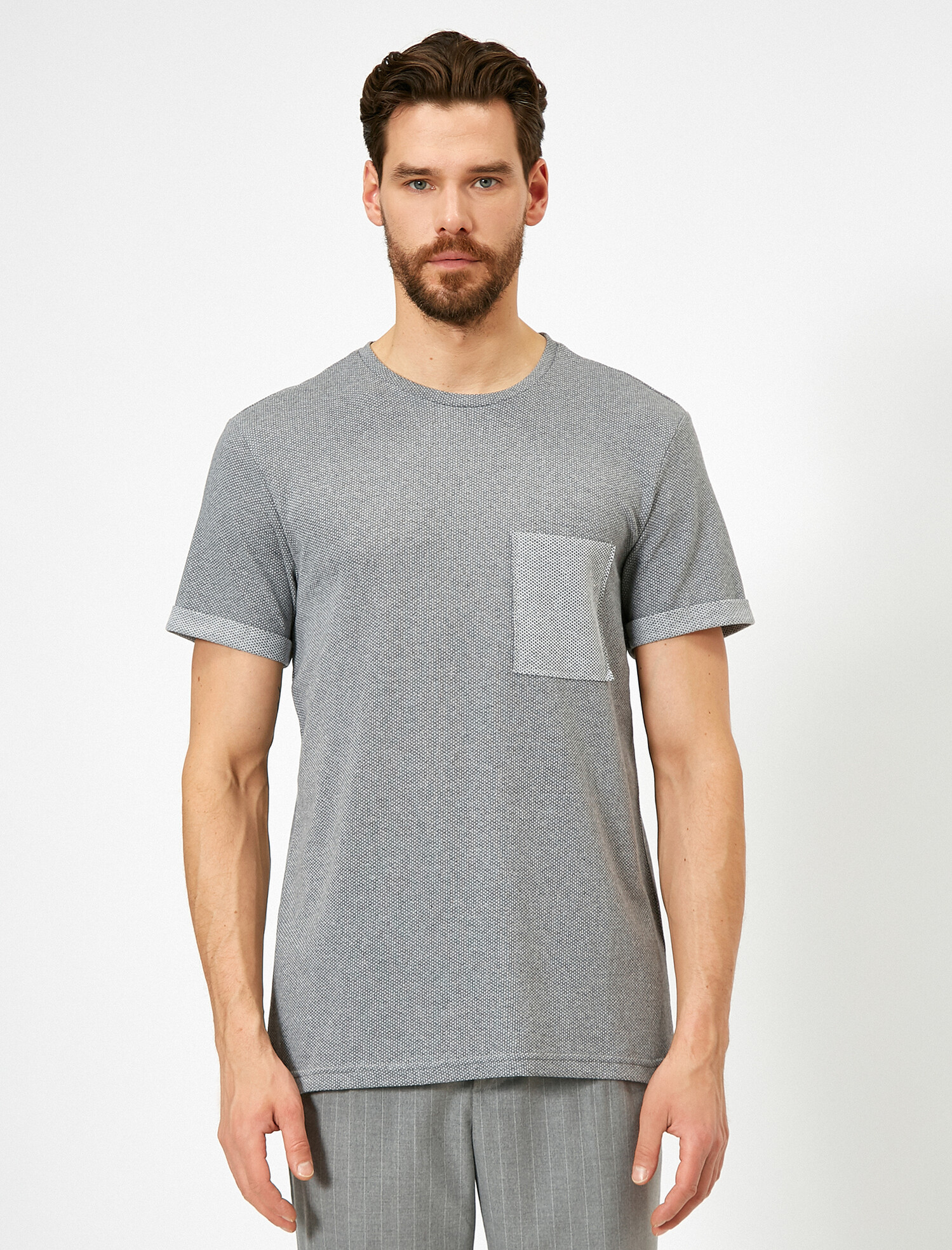 

Футболка Koton 0YAM11237LK-023 L Grey