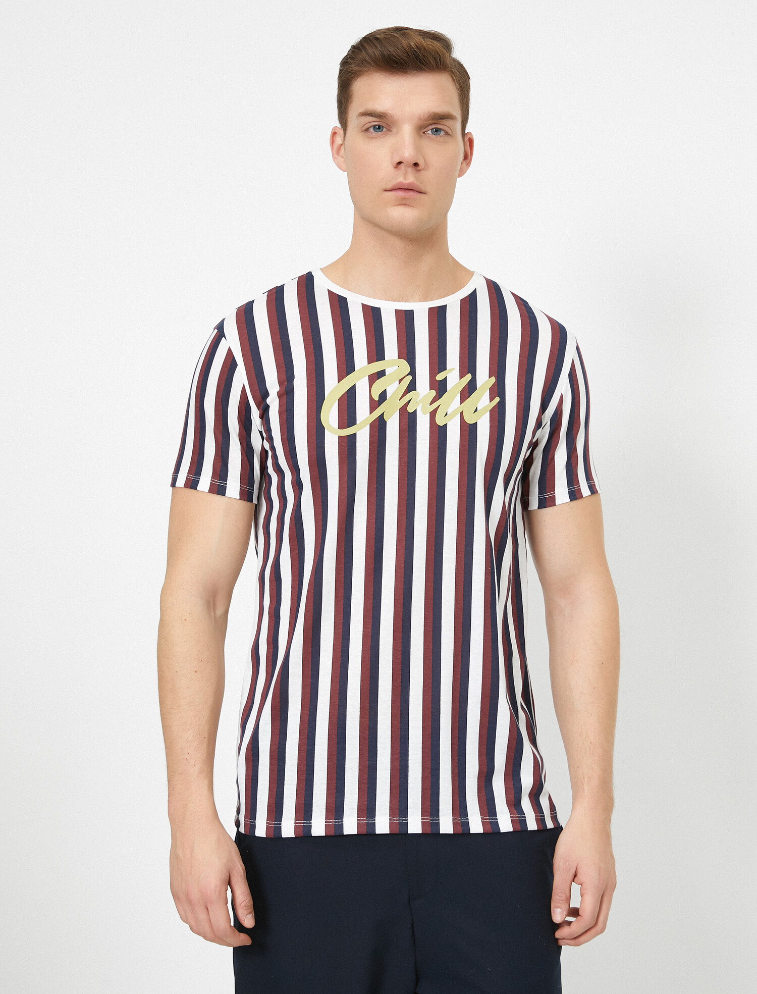 

Футболка Koton 0YAM11661MK-01L S White Stripe
