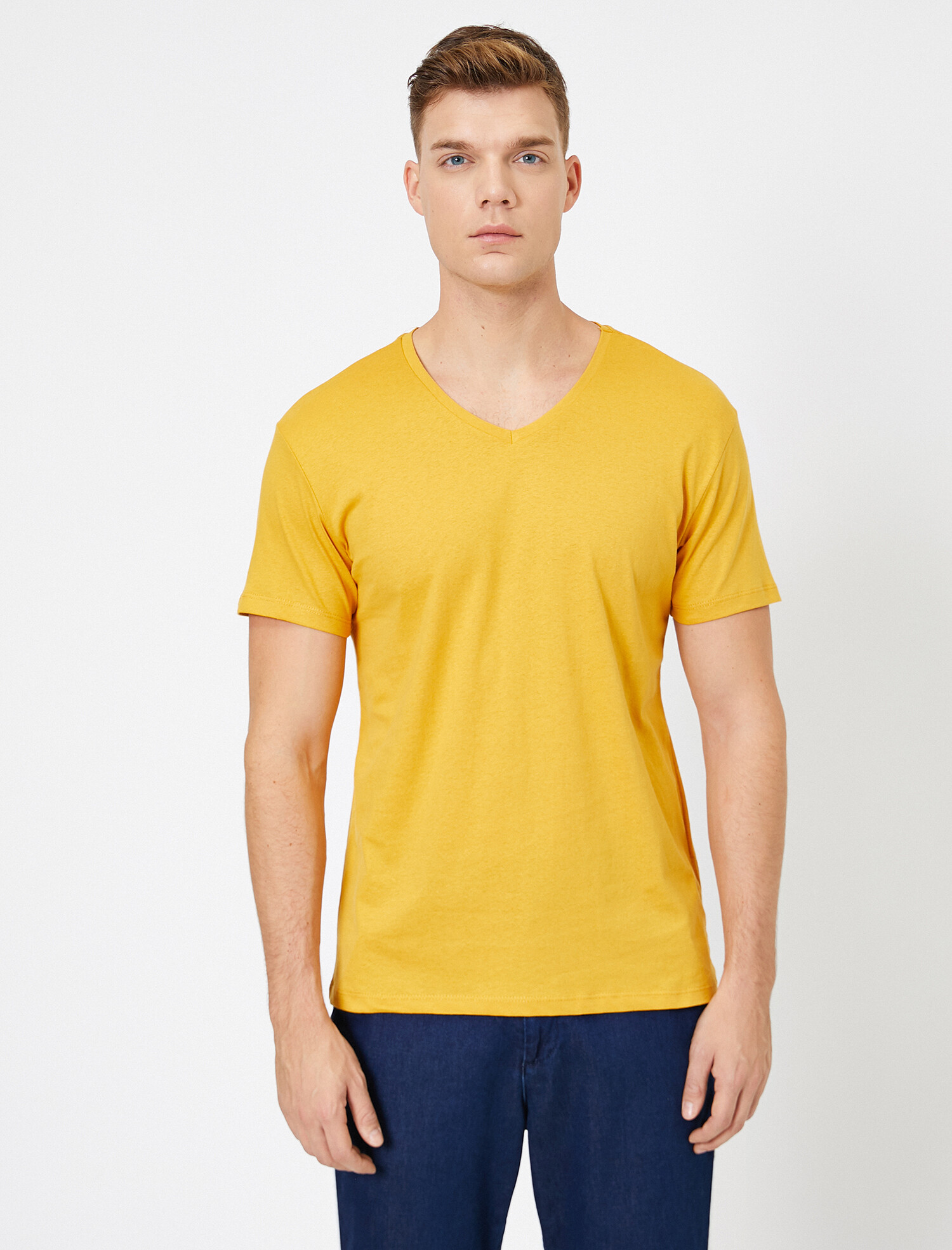 

Футболка Koton 0YAM12138LK-994 M Mustard