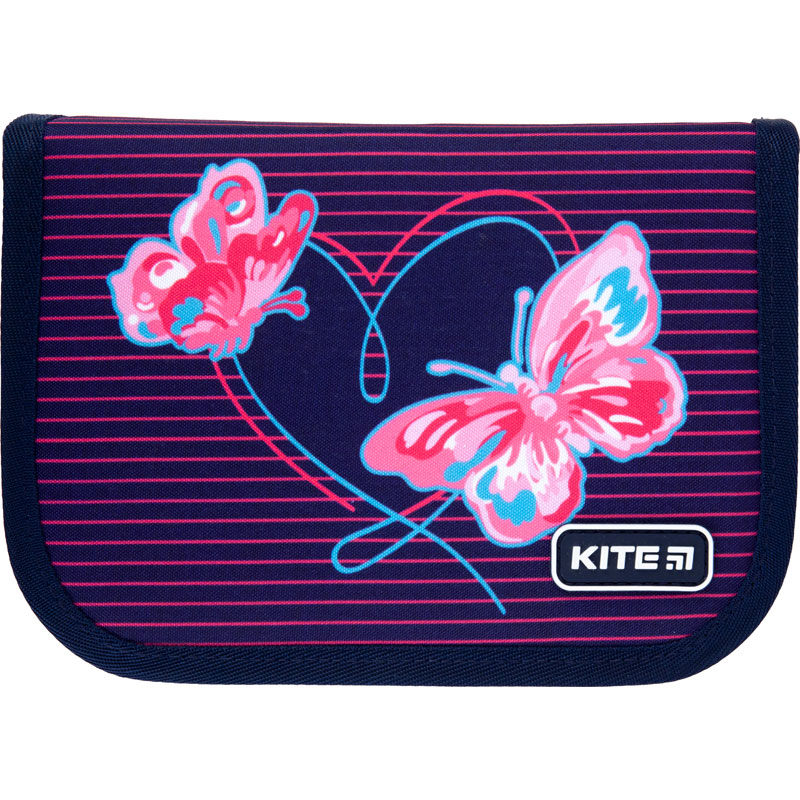 

Пенал-книжка Kite Butterflies 1 отделение 2 разворота Синий (47294)